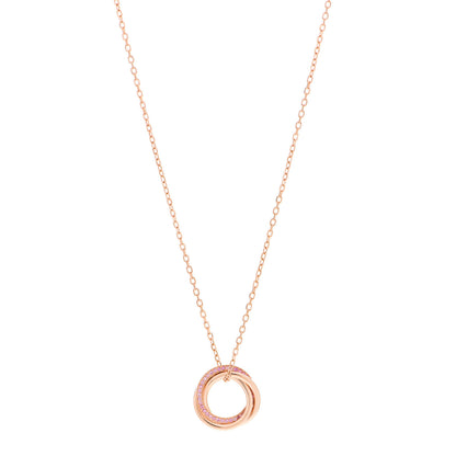 Cartier 18K Pink Gold Pink Sapphire Trinity Pendant Necklace 1 of 4