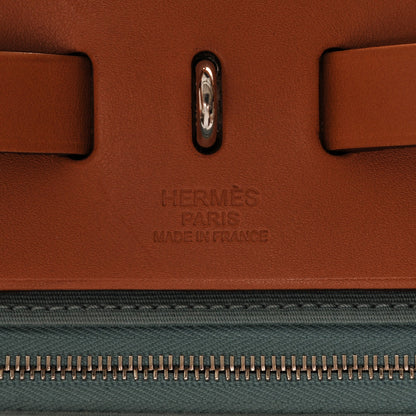Hermes Toile Officier Barenia Herbag Zip PM 31 Ciel Natural 6 of 9