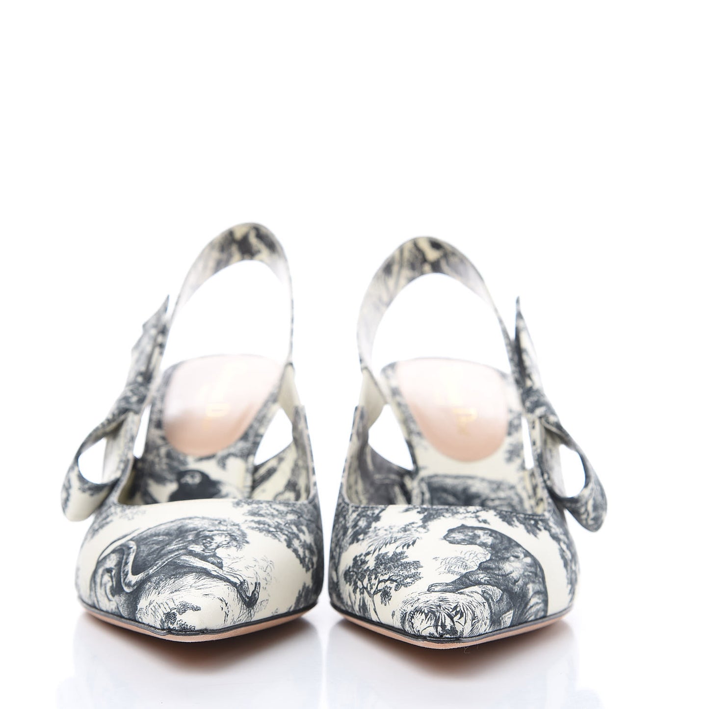 Toile De Jouy Sweet D Slingback Pumps 39.5 Off White Black