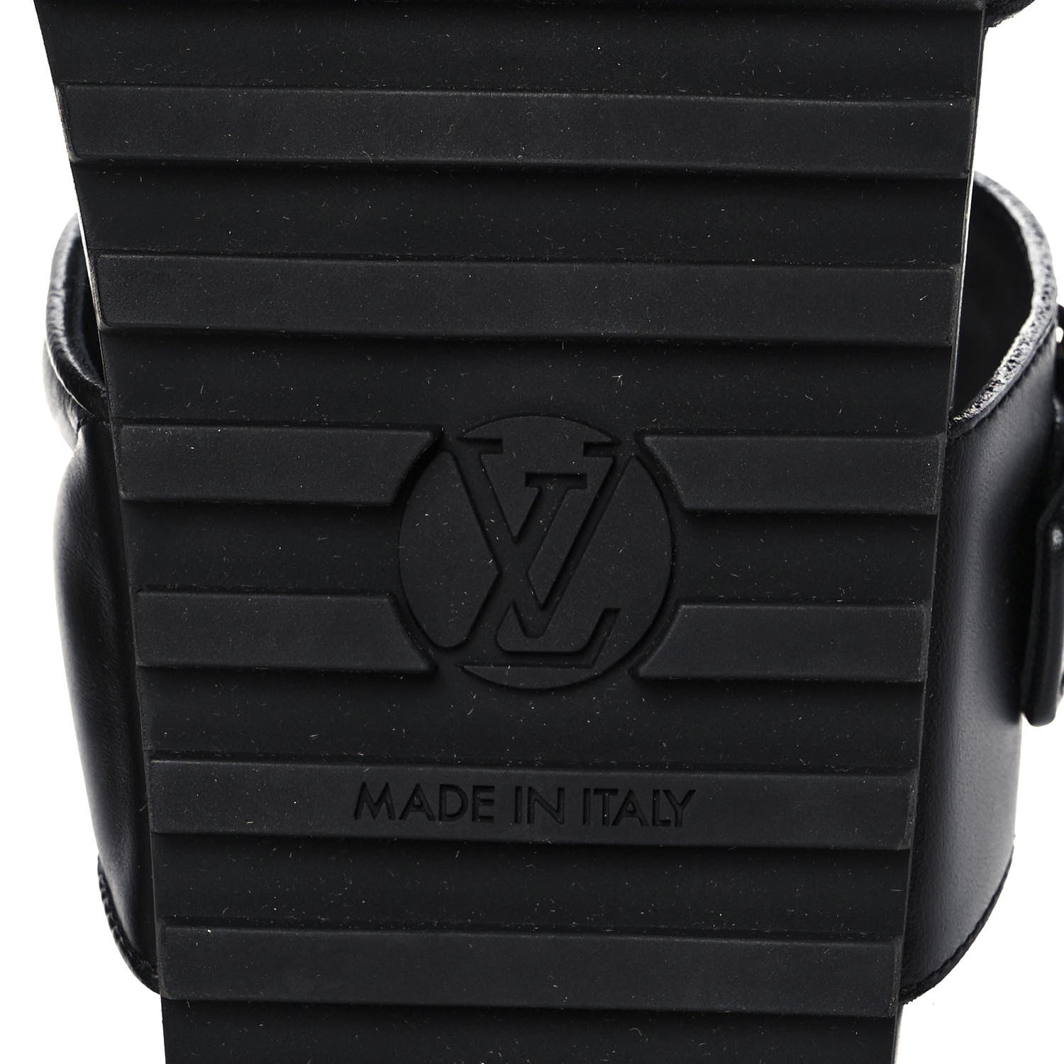 Louis Vuitton Calfskin New Wave Bom Dia Mule Sandals 35 Black 6 of 7