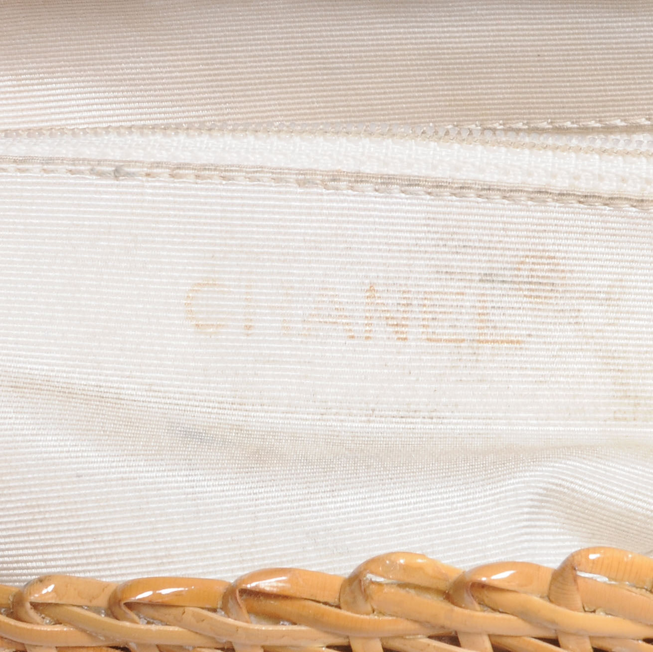 Chanel Straw Bag Tortoise CC Lock 6 of 10