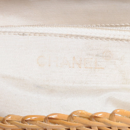 Chanel Straw Bag Tortoise CC Lock 6 of 10