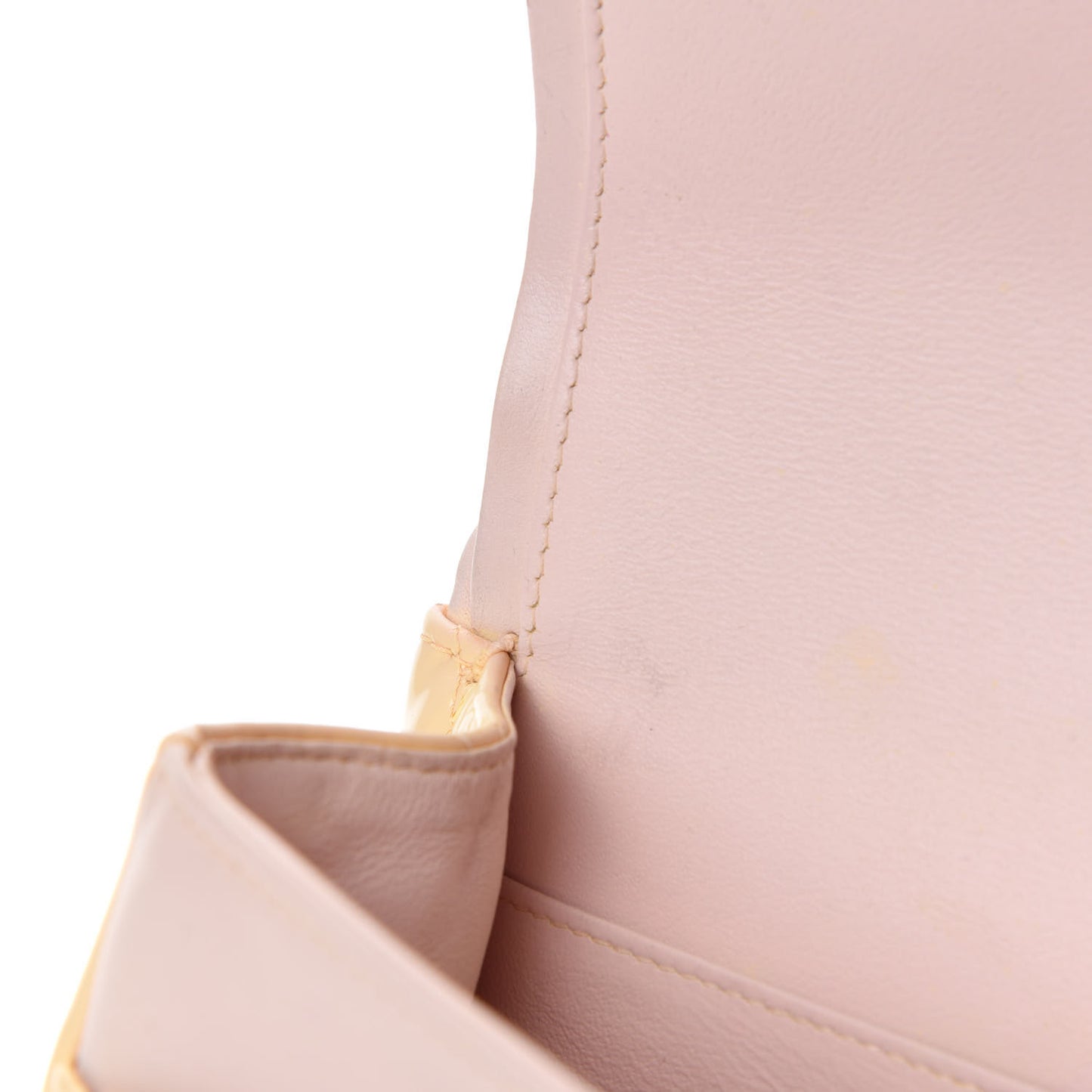Patent Quilted Jumbo Double Flap Light Pink