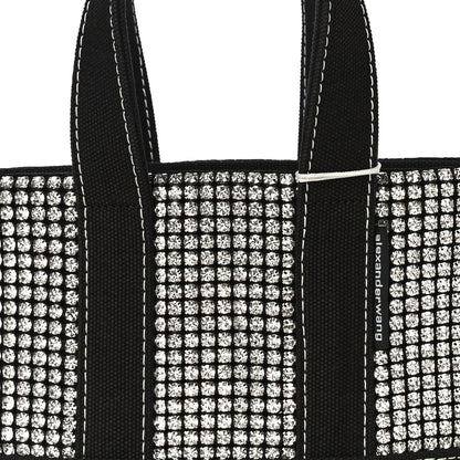 Alexander Wang Mesh Crystal Rhinestone Mini Cruiser Tote Black Silver 7 of 10