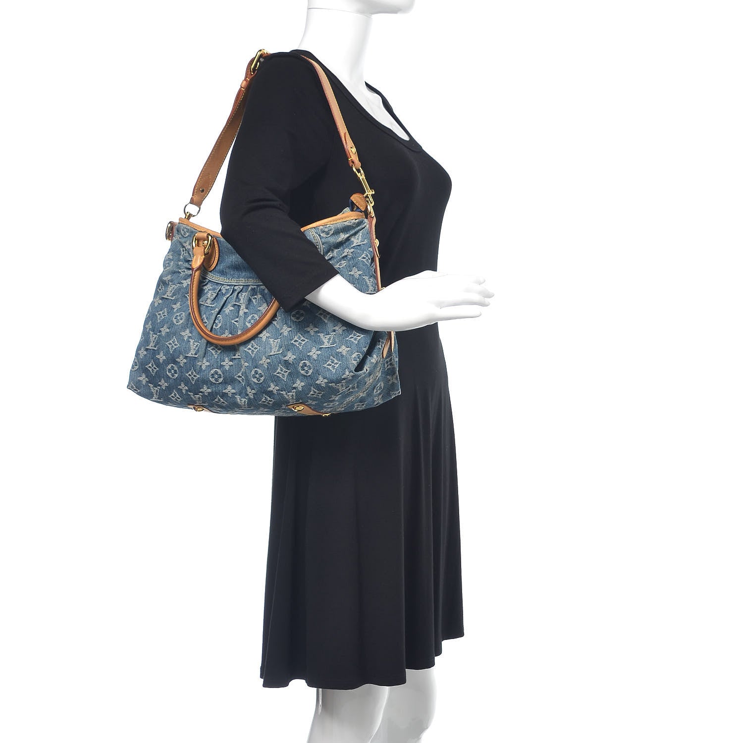 Louis Vuitton Denim Neo Cabby MM Blue 2 of 11
