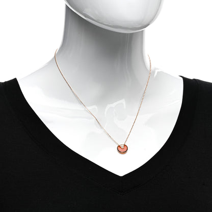 Cartier 18K Pink Gold Diamond Carnelian XS Amulette de Cartier Pendant Necklace 2 of 5