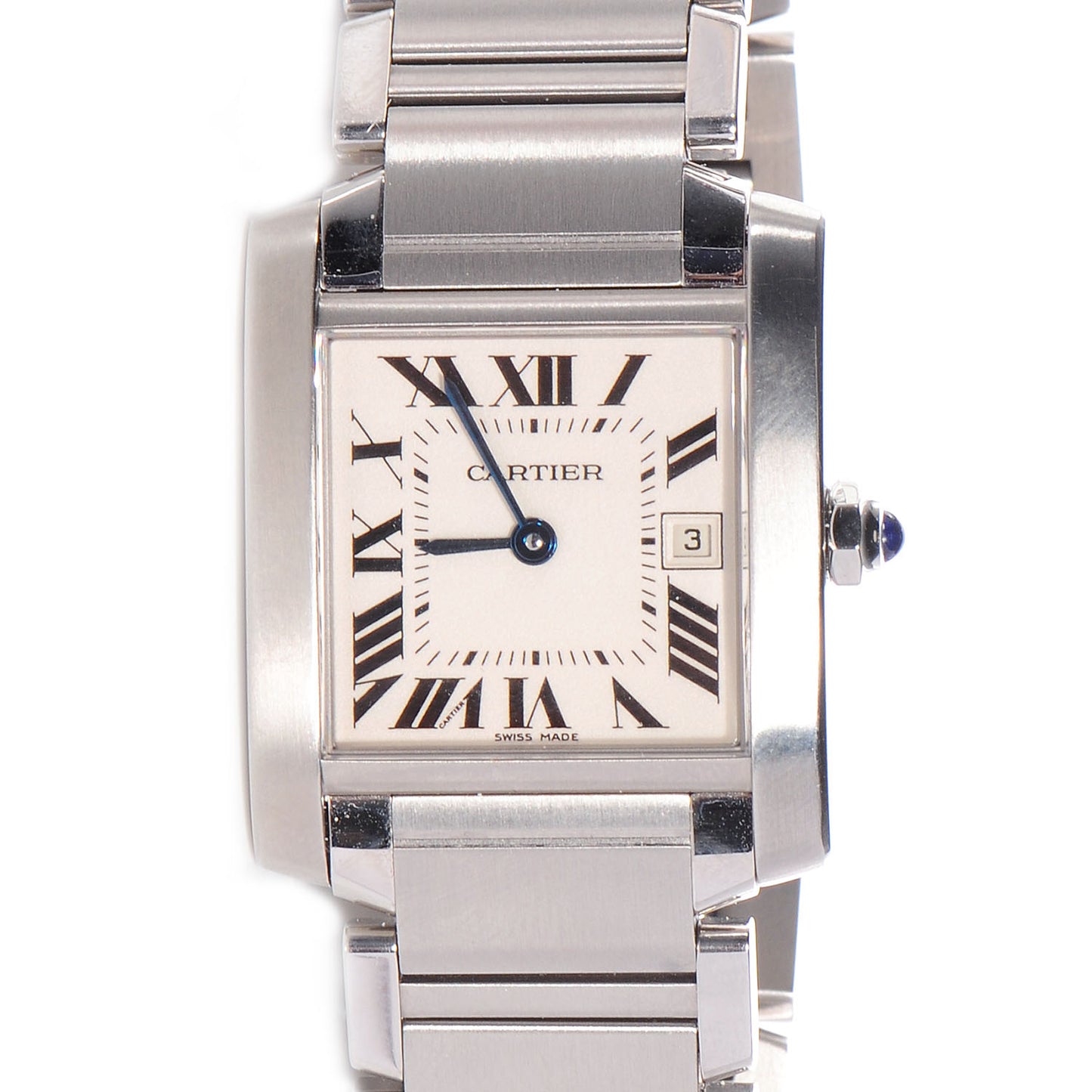 Stainless Steel 25mm Tank Francaise Quartz Watch