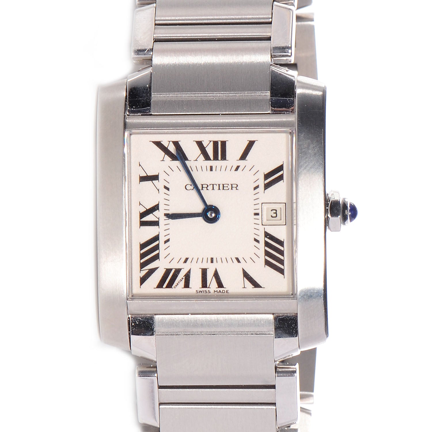 Cartier Stainless Steel 25mm Tank Francaise Quartz Watch 1 of 6