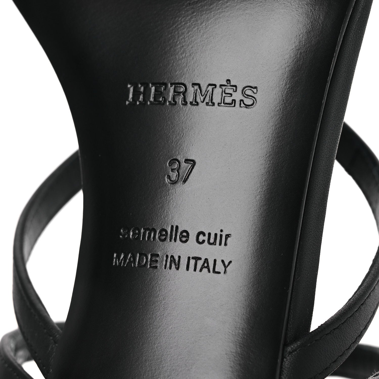 Hermes Calfskin Muse 40 Sandal 37 Black 8 of 13