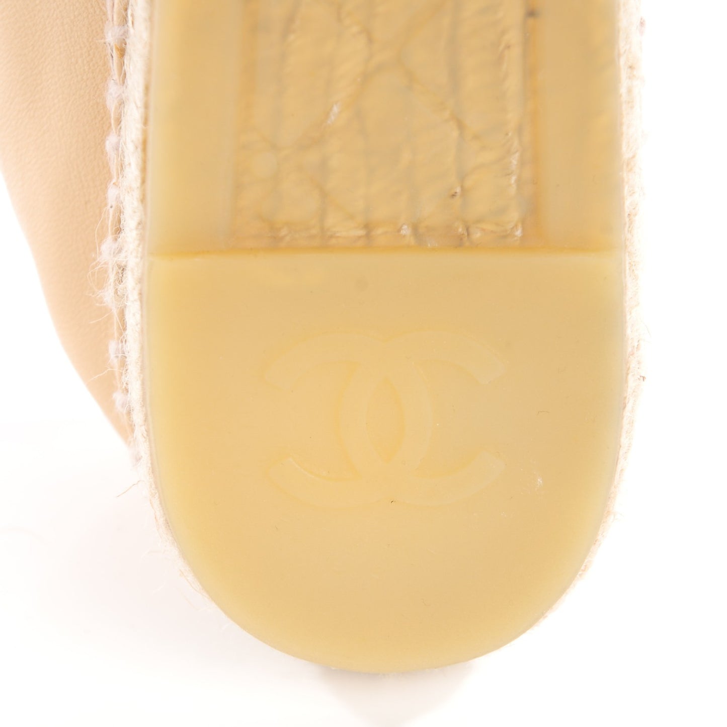 Lambskin CC Espadrilles 39 Beige Black