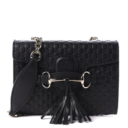 Gucci Microguccissima Mini Emily Shoulder Bag Black 1 of 10