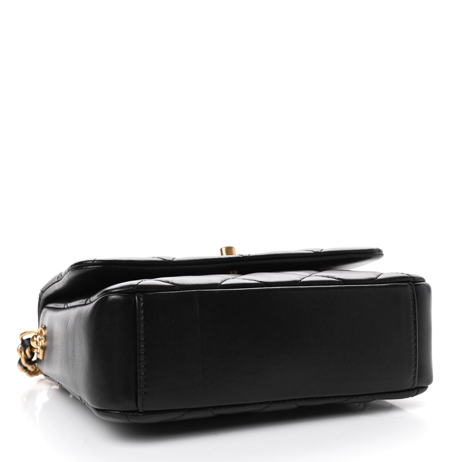 Chanel Lambskin Quilted Mini Side Note Flap Black 822892