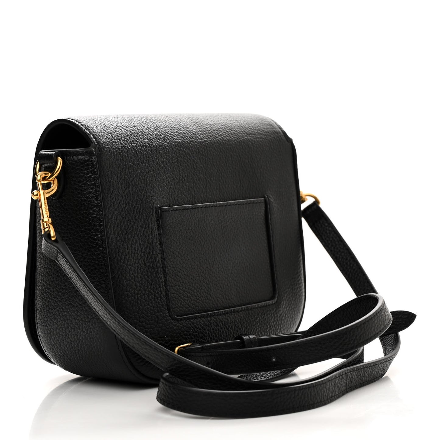 Small Classic Grain Calfskin Small Darley Satchel Black