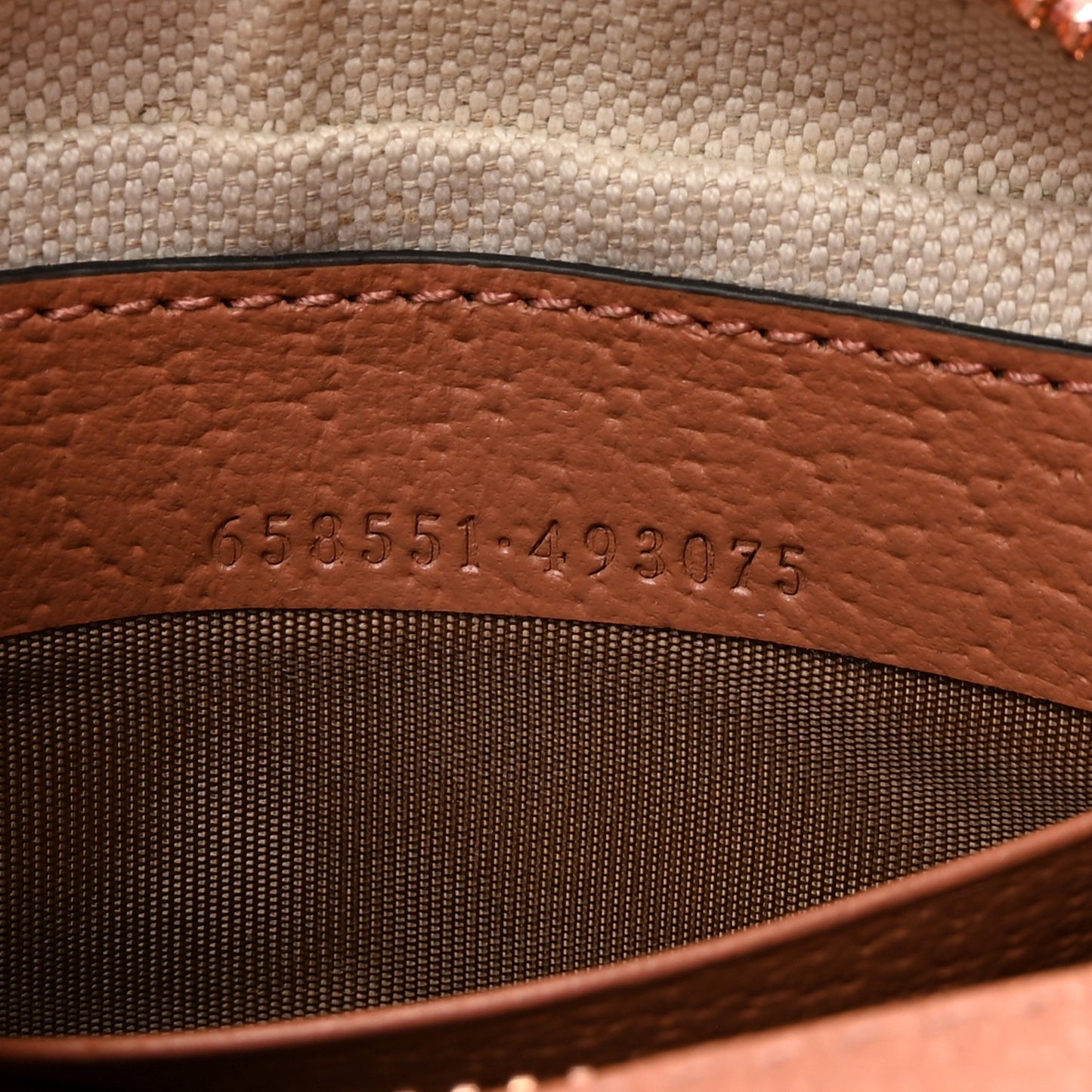 GG Supreme Monogram Textured Calfskin Web Mini Ophidia Half Moon Hobo Rose Pink