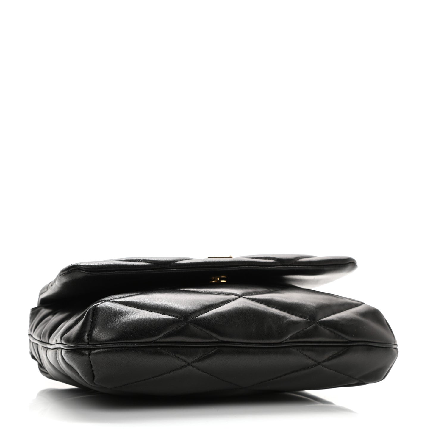 Lambskin Quilted Le 57 Diamond Shoulder Bag Black