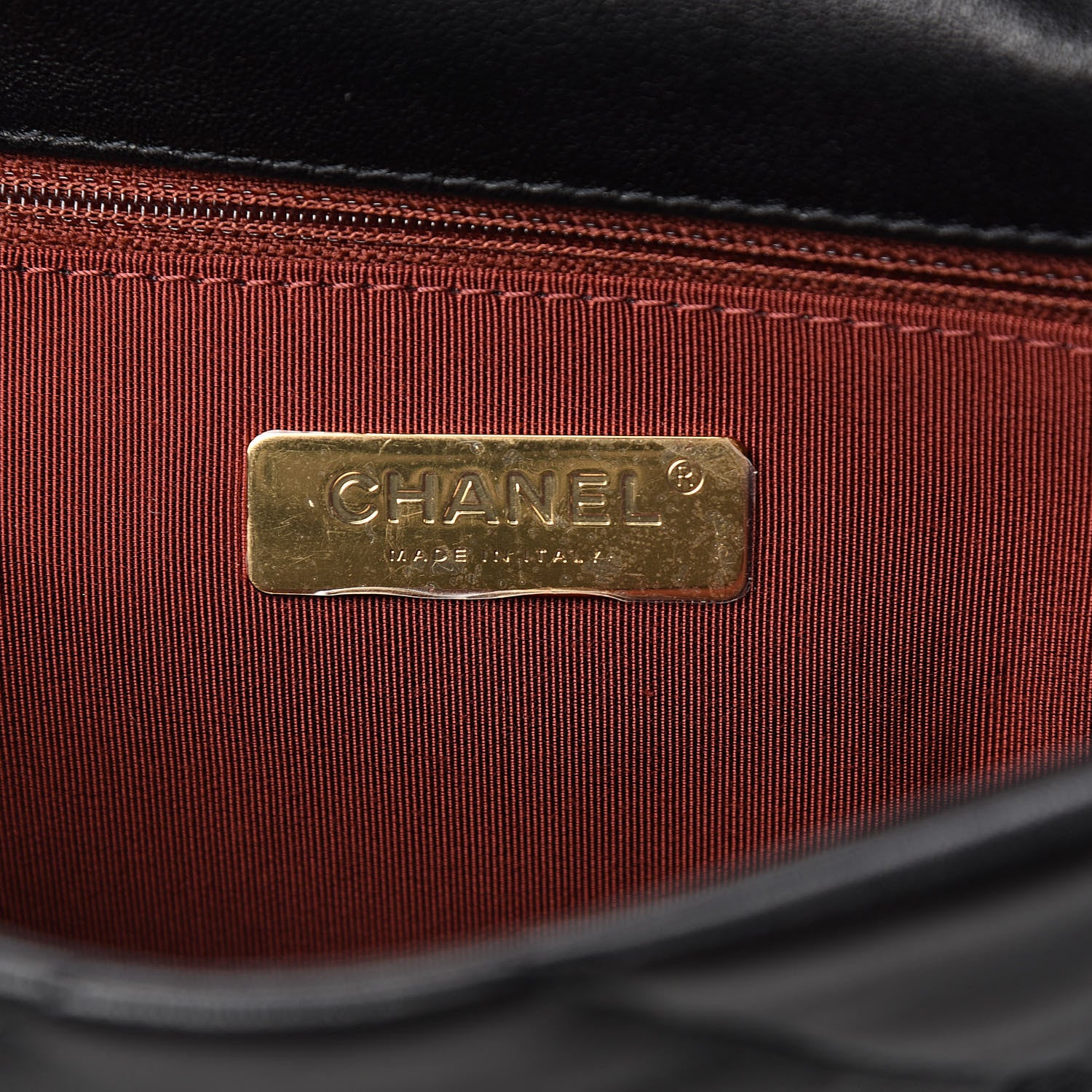 Chanel Goatskin Quilted Medium 19 Flap Black 6 of 10