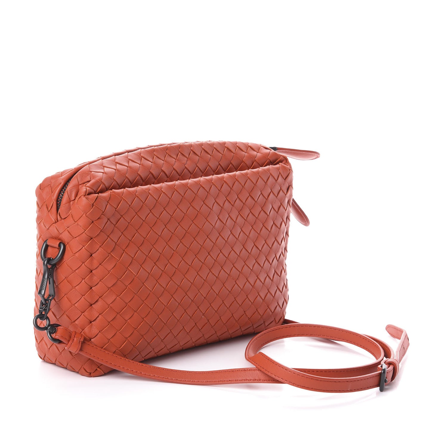 Nappa Intrecciato Small Camera Bag Terracota