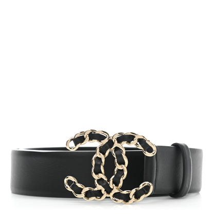 Chanel Calfskin CC Chain Belt 85 34 Black 1 of 7