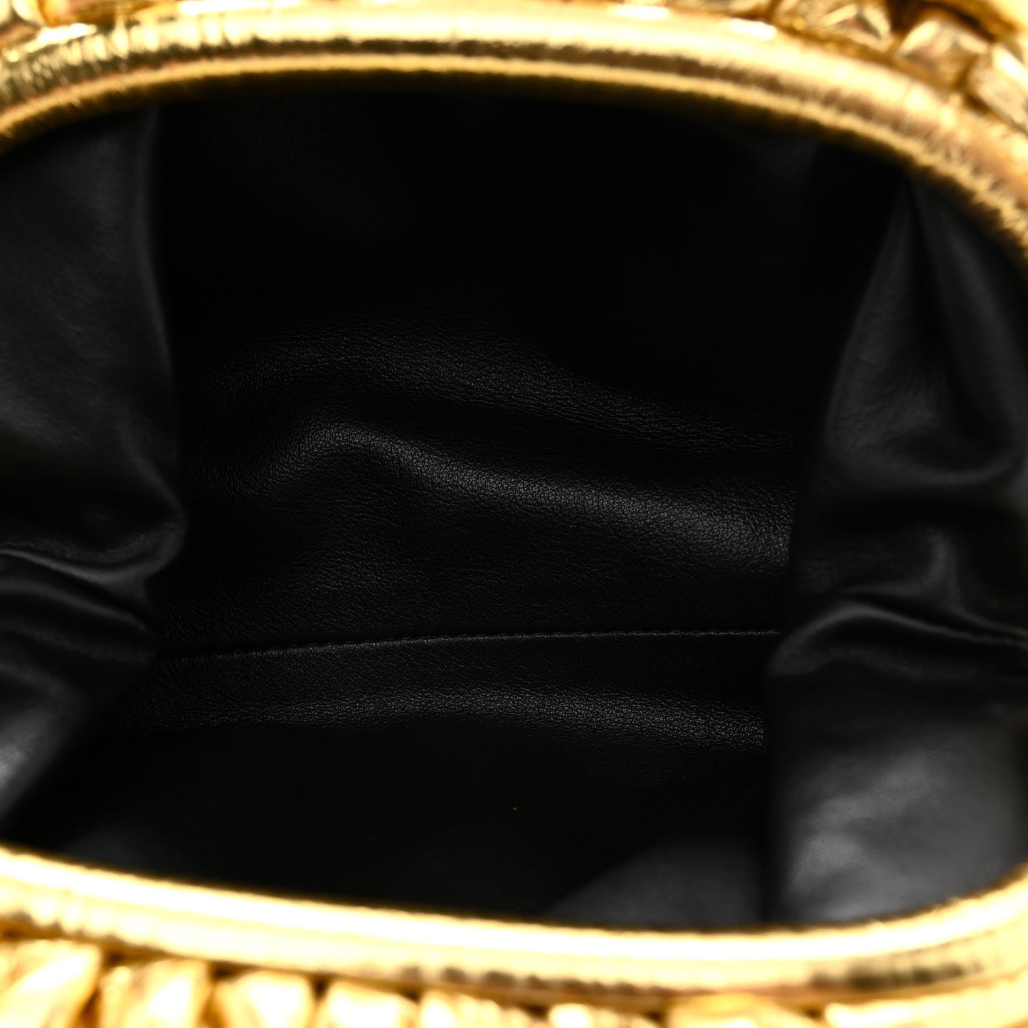 Metallic Bark Calfskin The Mini Pouch Gold