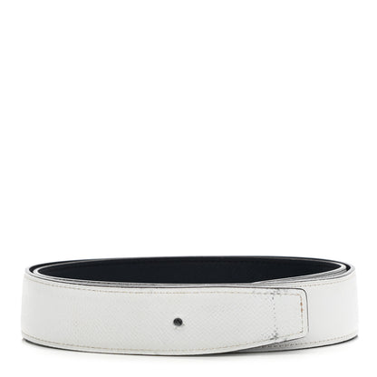 Hermes Epsom 32mm Belt Strap 85 Black White 1 of 6