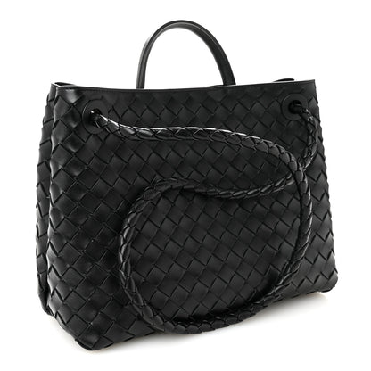 Bottega Veneta Nappa Intrecciato Medium Andiamo Shoulder Bag Black 3 of 9