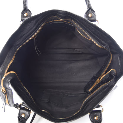 Balenciaga Chevre Gold Metallic Edge Hardware City Black 6 of 10