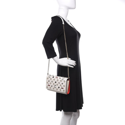 Christian Louboutin Calfskin Spikes Loubinthesky Paloma Clutch White 2 of 10