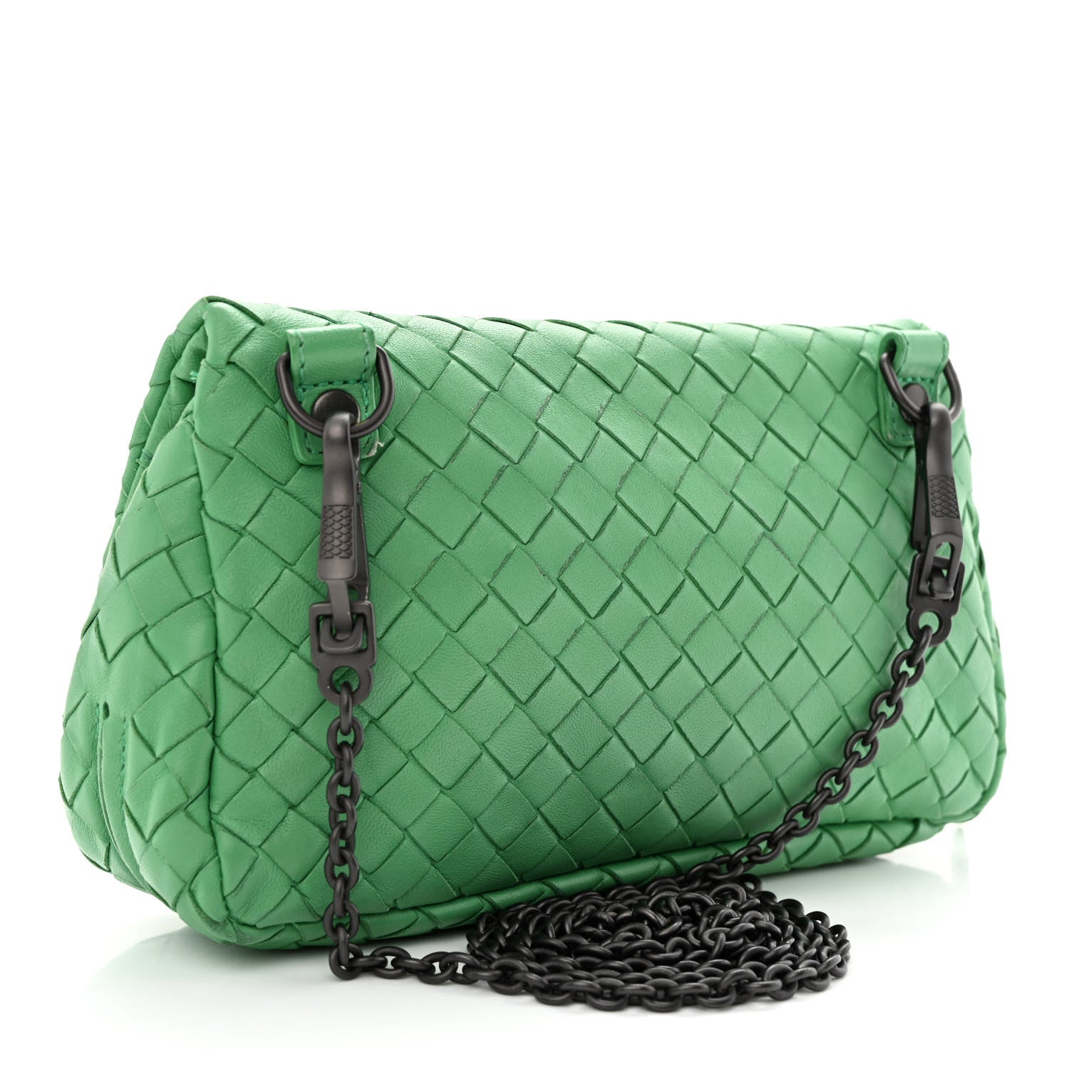 Bottega Veneta Nappa Intrecciato Mini Chain Messenger Green 3 of 14