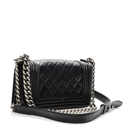 Chanel Lambskin Quilted Small Boy Flap Black 3 of 10