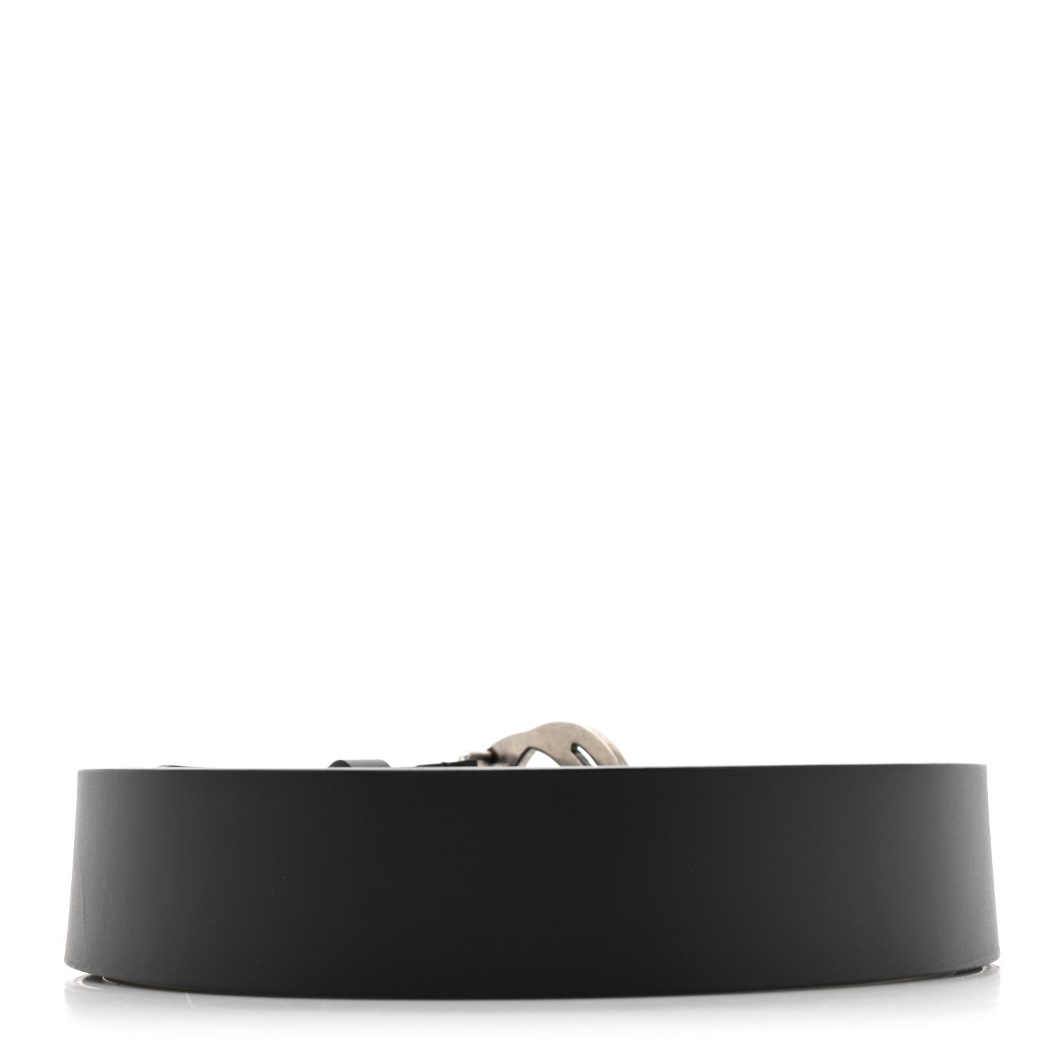 Gucci Selleria Calfskin Nickel Interlocking G 37mm Belt 100 40 Black 2 of 5