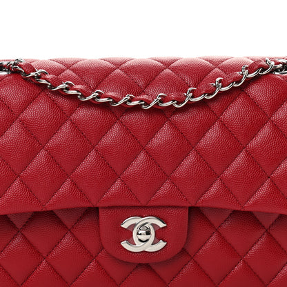 Chanel Caviar Quilted Medium Double Flap Red 8 of 12
