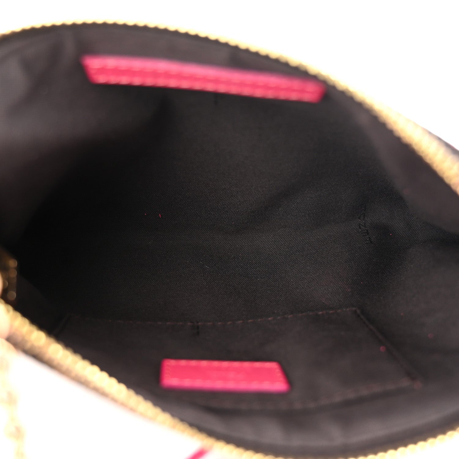 Fendi Zucca Vitello Elite Mini Pouch Crossbody Tobacco Fuxia 5 of 10