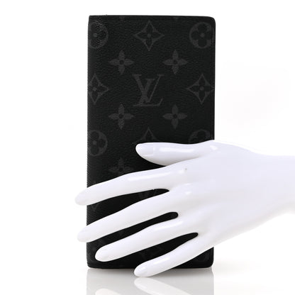 Louis Vuitton Monogram Eclipse Brazza Wallet 2 of 9