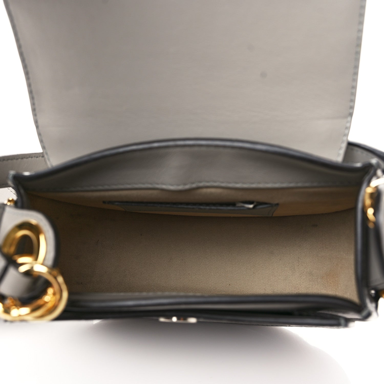 Chloe Calfskin Crocodile Embossed Small Tess Bag Stormy Gray 4 of 6
