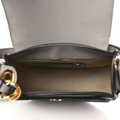Chloe Calfskin Crocodile Embossed Small Tess Bag Stormy Gray 4 of 6
