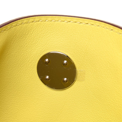 Hermes Ostrich Mini Lindy 20 Jaune Citron 7 of 12