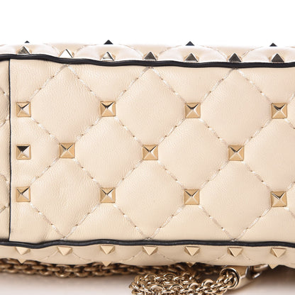 Valentino Garavani Nappa Medium Rockstud Spike Shoulder Bag Light Ivory 9 of 9