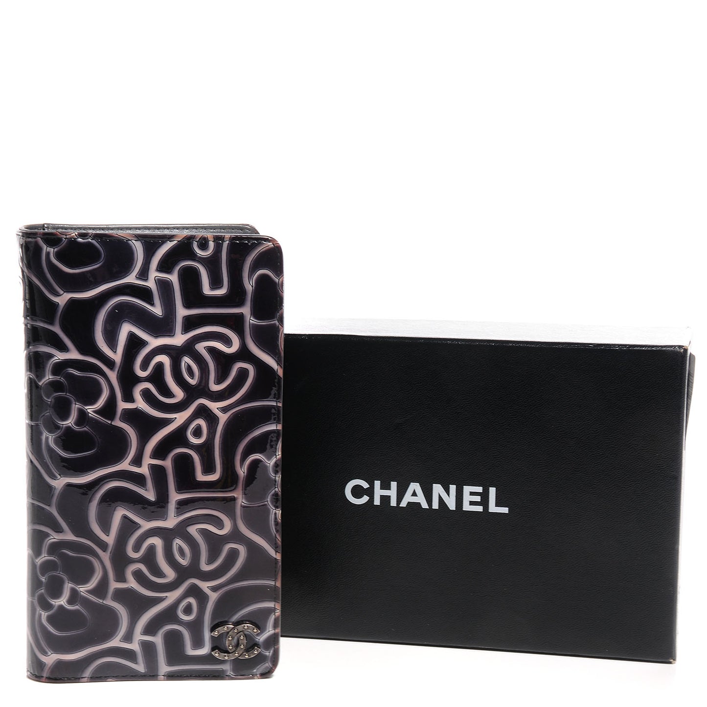 Patent Camellia Large Yen Wallet