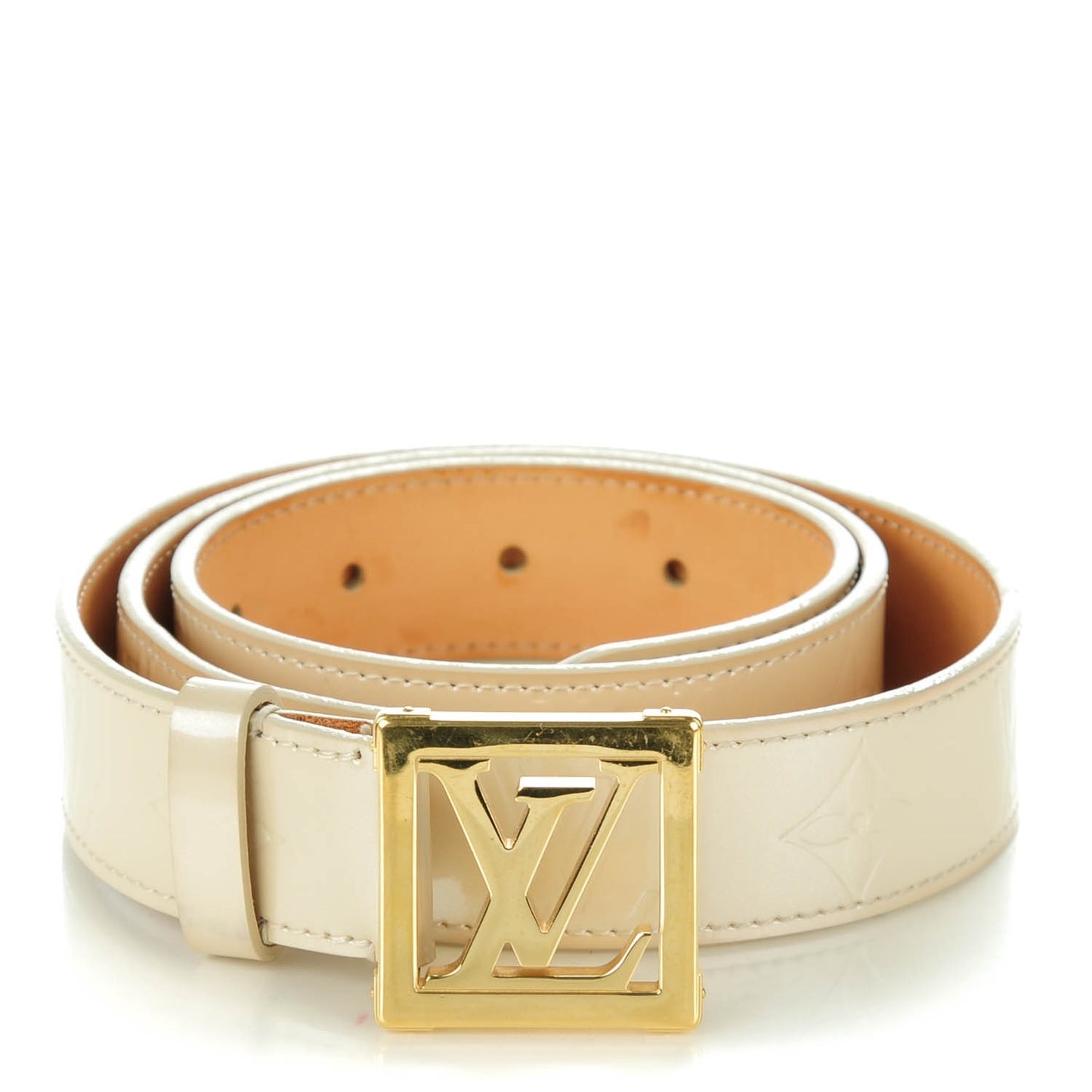 Vernis LV Frame Belt 90 36 Blanc Corail