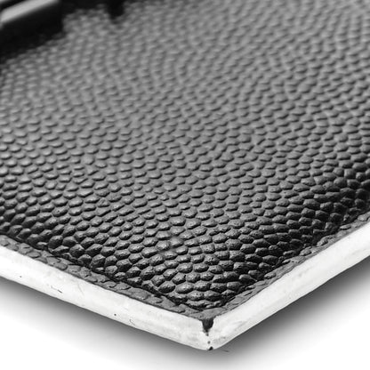 Saint Laurent Grain De Poudre Monogram Credit Card Case Black White 10 of 11