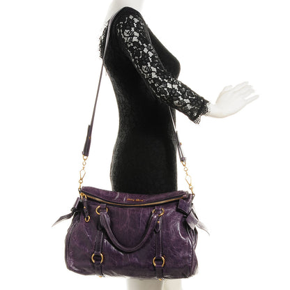 Miu Miu Vitello Lux Large Bow Bag Viola 2 of 10