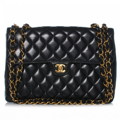 Chanel Lambskin Jumbo Single Flap Black 1 of 8