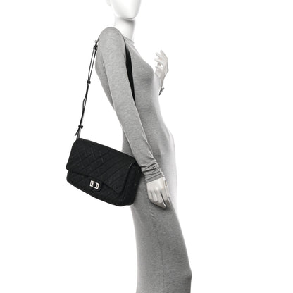 Chanel Calfskin Quilted Jumbo Easy Reissue Messenger Flap Black 2 of 12