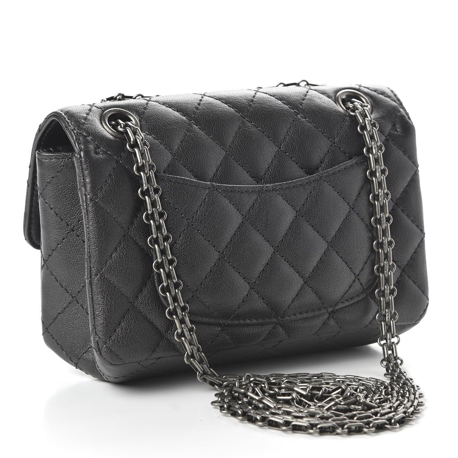 Chanel Sheepskin Quilted 2.55 Reissue Mini Flap Dark Grey 3 of 11
