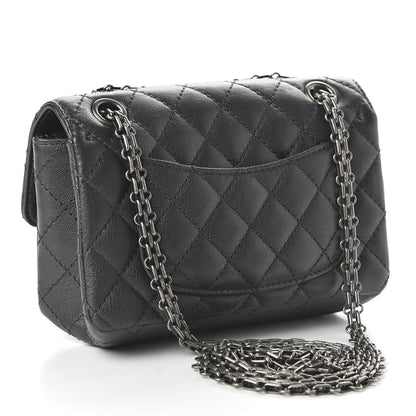 Chanel Sheepskin Quilted 2.55 Reissue Mini Flap Dark Grey 3 of 11