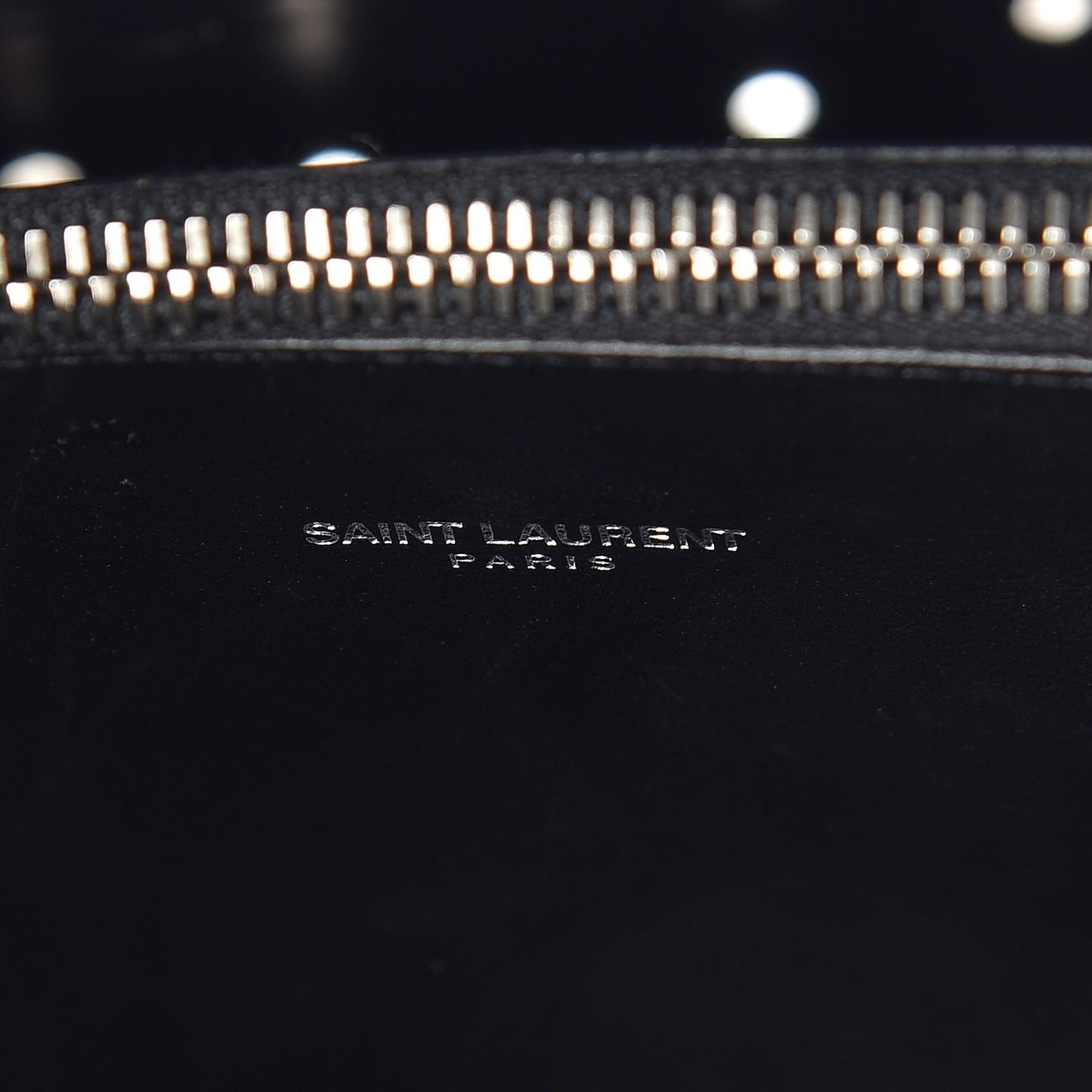 Calfskin Perforated Bandana Studded Small Sac De Jour Black
