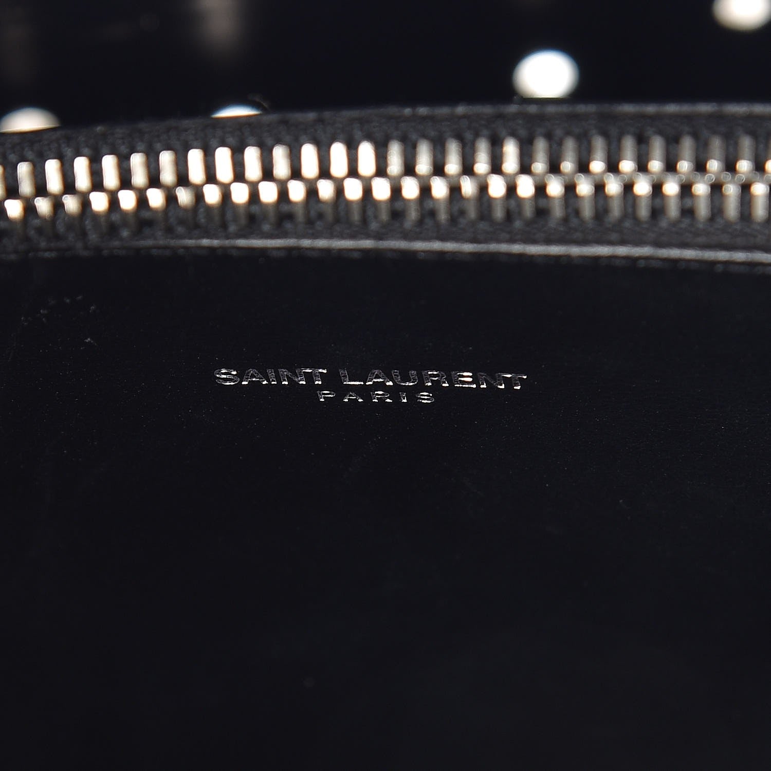 Saint Laurent Calfskin Perforated Bandana Studded Small Sac De Jour Black 7 of 16