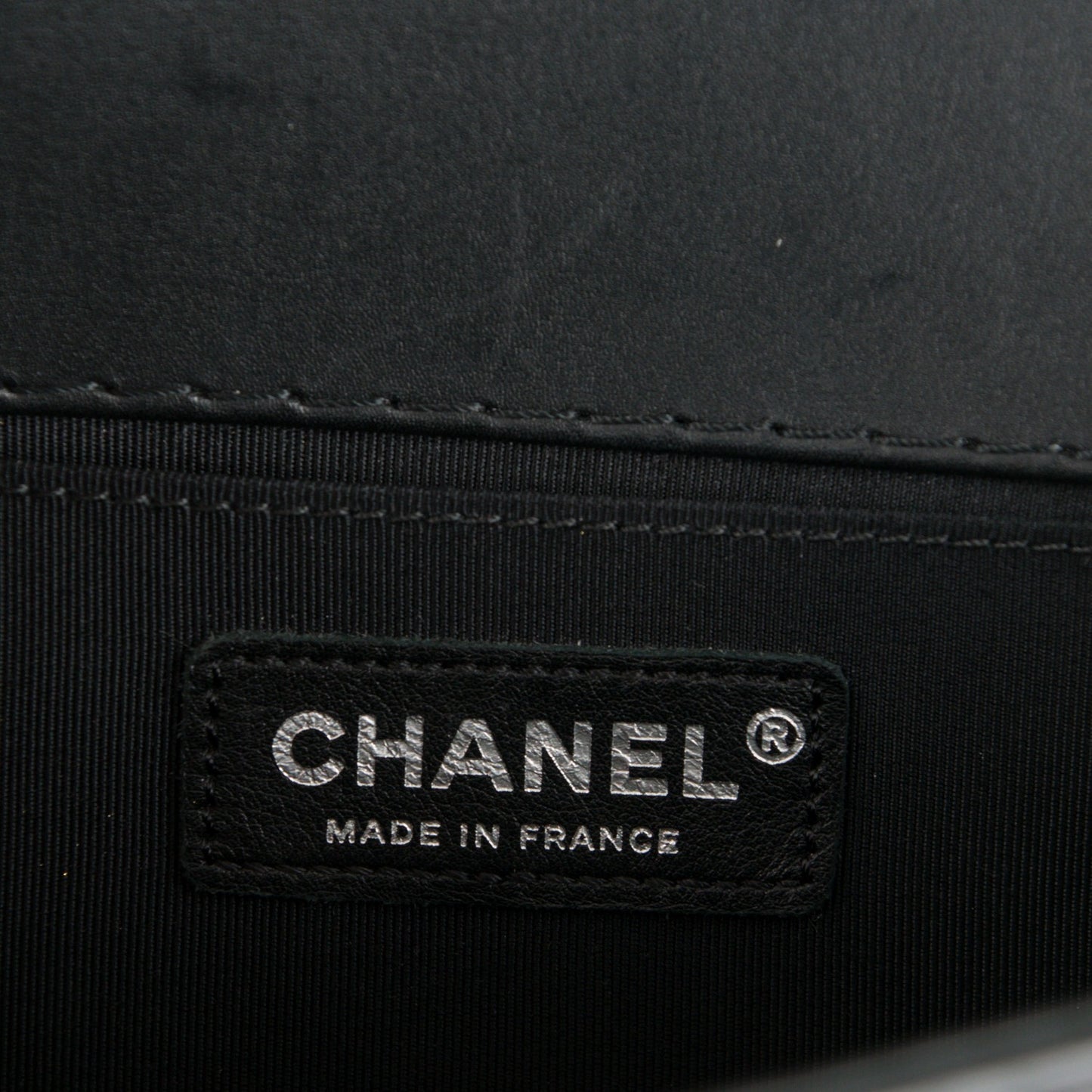Lambskin Stitch Medium Boy Flap Black
