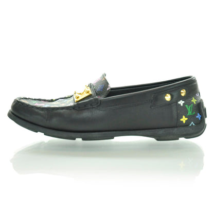 Louis Vuitton Monogram Multicolor Black Loafers 35 2 of 8