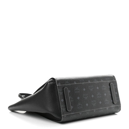 MCM Visetos Large Luisa Shopper Tote Black 4 of 10